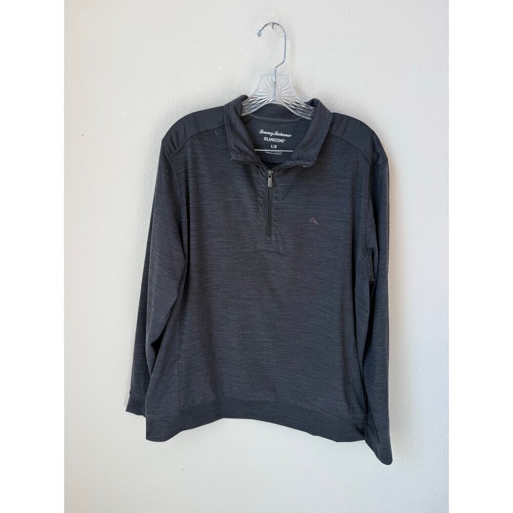 Tommy Bahama Islandzone Quarter Zip Gray Size Large - Picture 2 of 8